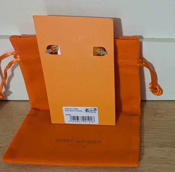 NWT Kurt Geiger Gold and Multicolor Gemstone Evil Eye Earrings - Picture 4 of 4